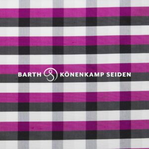3090B-257 Doupion silk checked multicoloured pink 115g 137cm