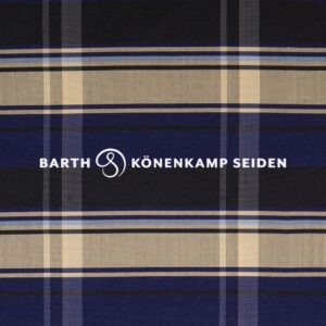 3090B-266 Doupion silk checked blue gold 115g 137cm