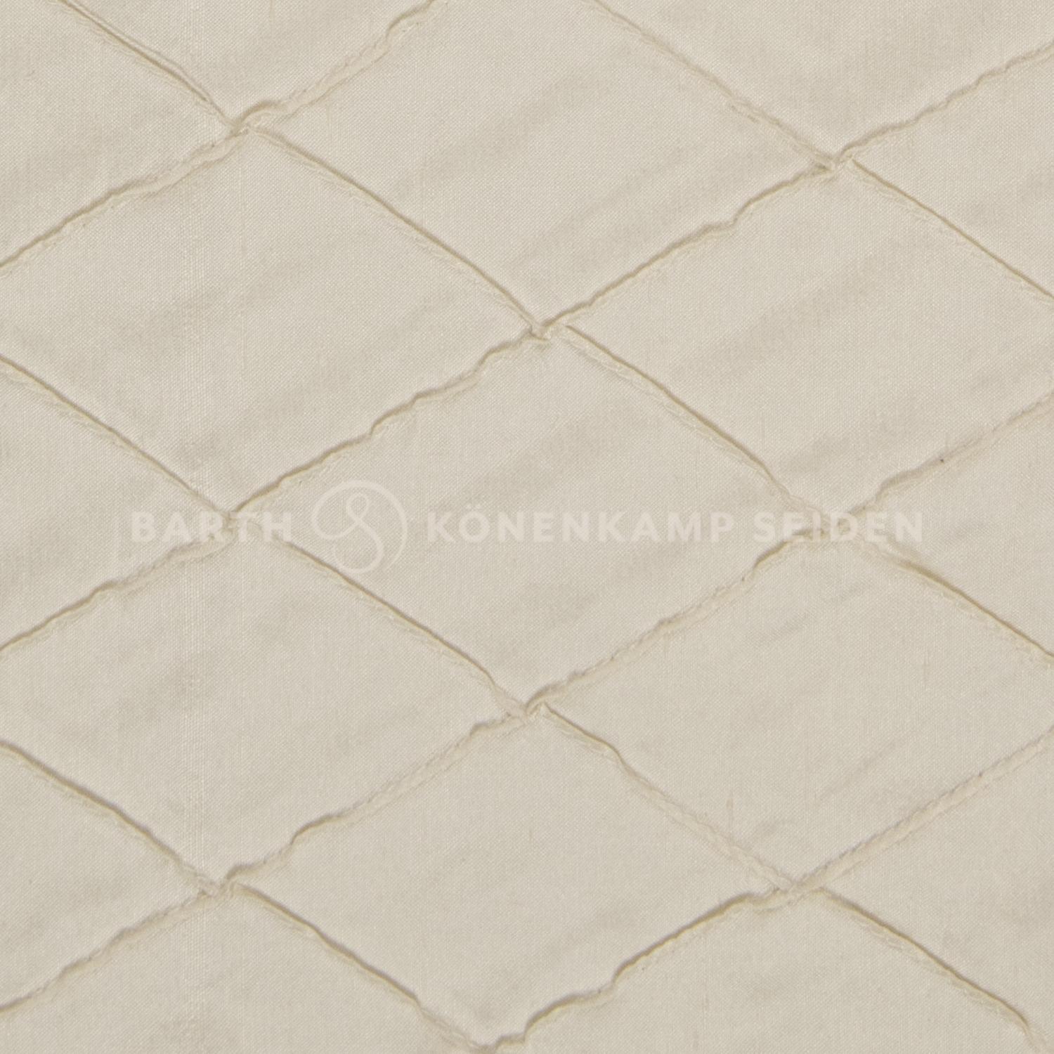 3090R804 Doupionseide mit Raute weiß 120g 120cm Barth & Könenkamp Seiden