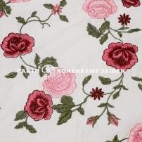 Doupion silk with flowers #3090F