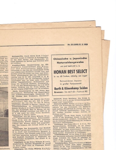 Honan Seide Zeitungsartikel Honan Seide Zeitungsartikel