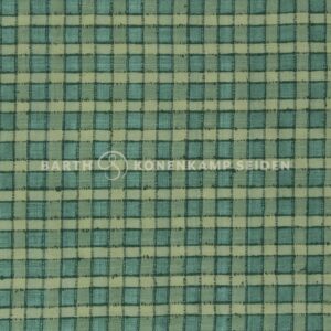 3044-9 Spun silk small size check green 110g 90cm