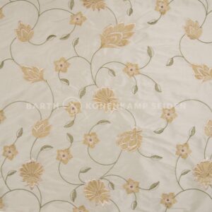 3065M-103 Doupion silk with ornate embroidery white beige 140g 140cm