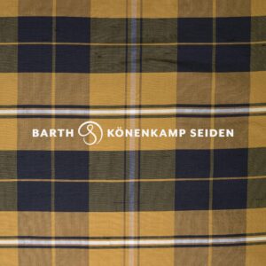 3090B-101 Doupion silk checked gold black 115g 137cm