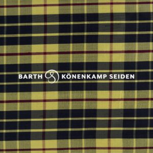 3090B-110 Doupion silk checked yellow black 115g 137cm