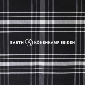 3090B-119 Doupion silk checked black white 115g 137cm