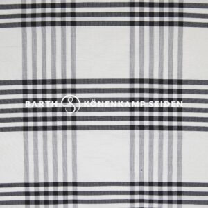 3090B-120 Doupion silk checked white black 115g 137cm