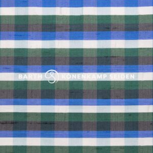 3090B-136 Doupion silk checked multicoloured green 115g 137cm