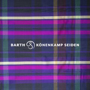 3090B-137 Doupion silk checked purple pink 115g 137cm
