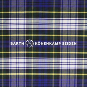 3090B-142 Doupion silk checked blue white 115g 137cm