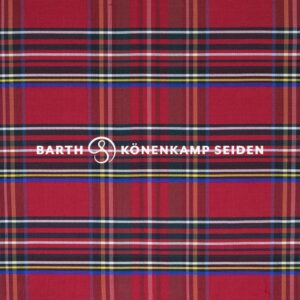 3090B-178 Doupion silk checked multicoloured red 115g 137cm