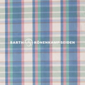 3090B-206 Doupion silk checked multicoloured blue 115g 137cm