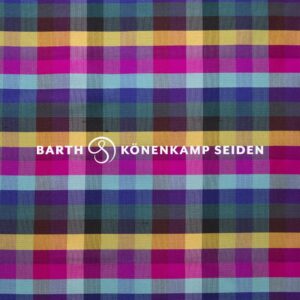 3090B-232 Doupion silk checked multicoloured pink 115g 137cm