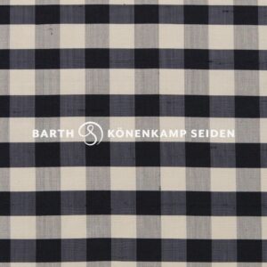 3090B-244 Doupion silk checked beige black 115g 137cm