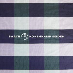 3090B-46 Doupion silk checked green blue 115g 137cm