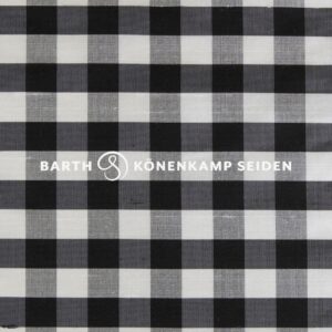 3090B-51 Doupion silk checked black white 115g 137cm