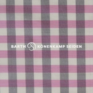 3090B-56 Doupion silk checked pink grey 115g 137cm