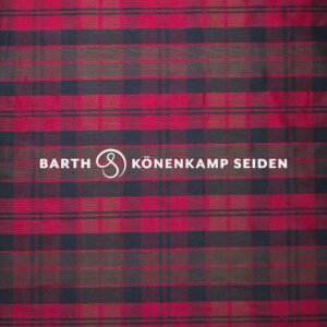 3090B-75 Doupion silk checked red black 115g 137cm
