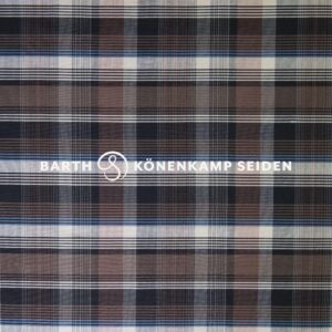 3090B-82 Doupion silk checked brown beige 115g 137cm