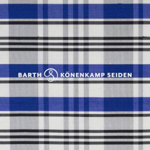 3090B-295 Doupion silk checked blue white 115g 137cm