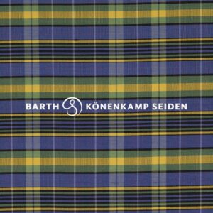 3090B-422 Doupion silk checked blue green 115g 137cm