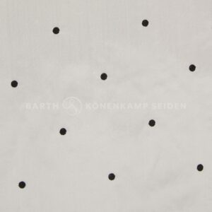 3090T-1 Doupion silk with dots white black 120g 137cm