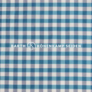 3091C-12 Doupion/Taffeta crystal, checked and striped turquoise white 100g 140cm