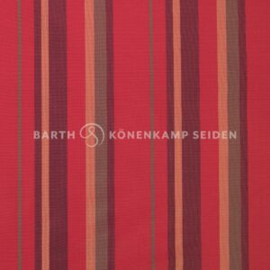 3091S-50 Dupion/Taffeta crystal, wide striped red orange 100g 140cm