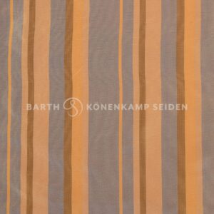 3091S-52 Dupion/Taffeta crystal, wide striped orange blue 100g 140cm