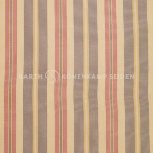 3091S-57 Dupion/Taffeta crystal, wide striped yellow red 100g 140cm